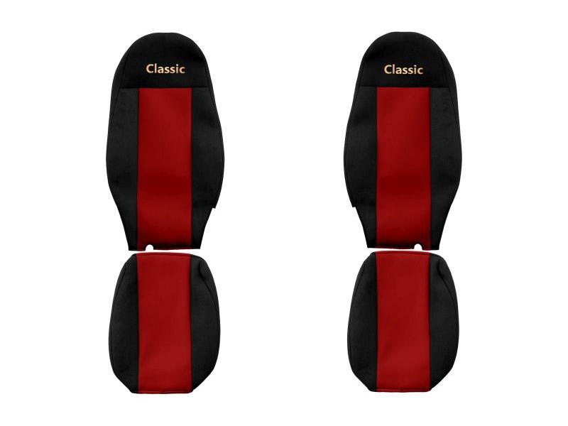 Set huse scaun textil camion compatibile cu VOLVO FH 3 (01.2009-12.2012) cu 2 centuri