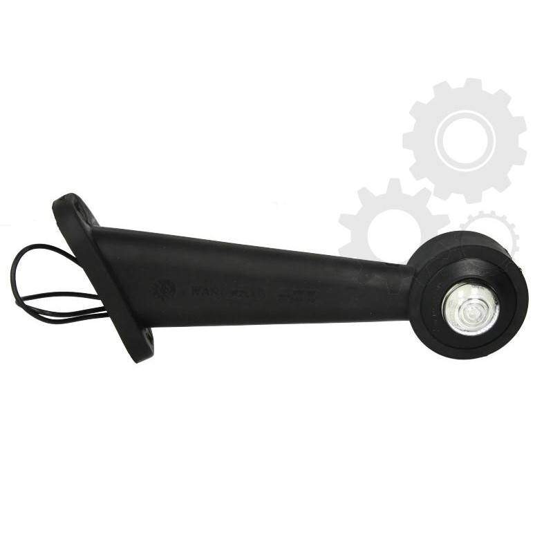 LAMPA GABARIT în unghi ,  lampă de poziţie stânga,  pe alb-roşu 12-24V