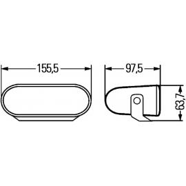 Set 2 faruri faza lunga Dreapta / Stanga (H7, halogen, culoare insert: negru)