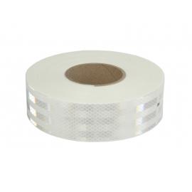 Banda reflectorizanta autocolanta marcaj 55mmx50m alb