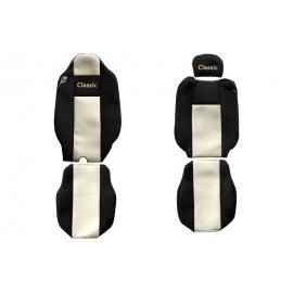 Set huse scaun textil camion compatibile cu  RENAULT T 01.2014+ cu tetiere diferite