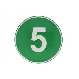 Placuta magnetica sticker cifra 5 culoare verde Cargo-T105