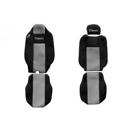 Set huse scaun textil camion compatibile cu  RENAULT T 01.2014+ cu tetiere diferite