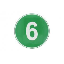 Placuta magnetica sticker cifra 6 ecological vehicles Cargo-T106