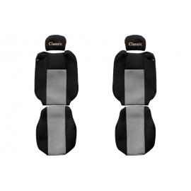 Set huse scaun textil camion RENAULT T 01.2014+ cu tetiere separate