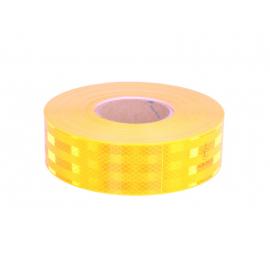 Banda reflectorizanta autocolanta marcaj 55mmx50m galben
