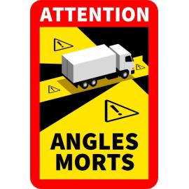 Placuta ANGLES MORTS (1pcs, for France, trucks) 17cm x 25cm autocolanta